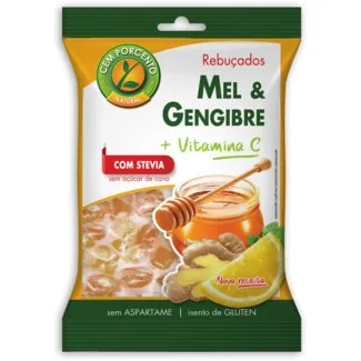 Rebuçados de Mel e Limão embalagem 75 g - Cem Porcento