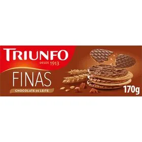 Bolachas Digestivas Finas com Chocolate de Leite Triunfo