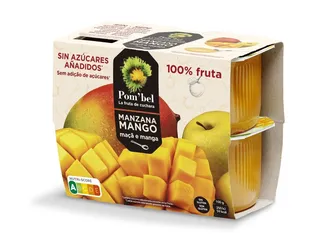 Puré de fruta Pom`bel maçã e manga 4 x 100 g