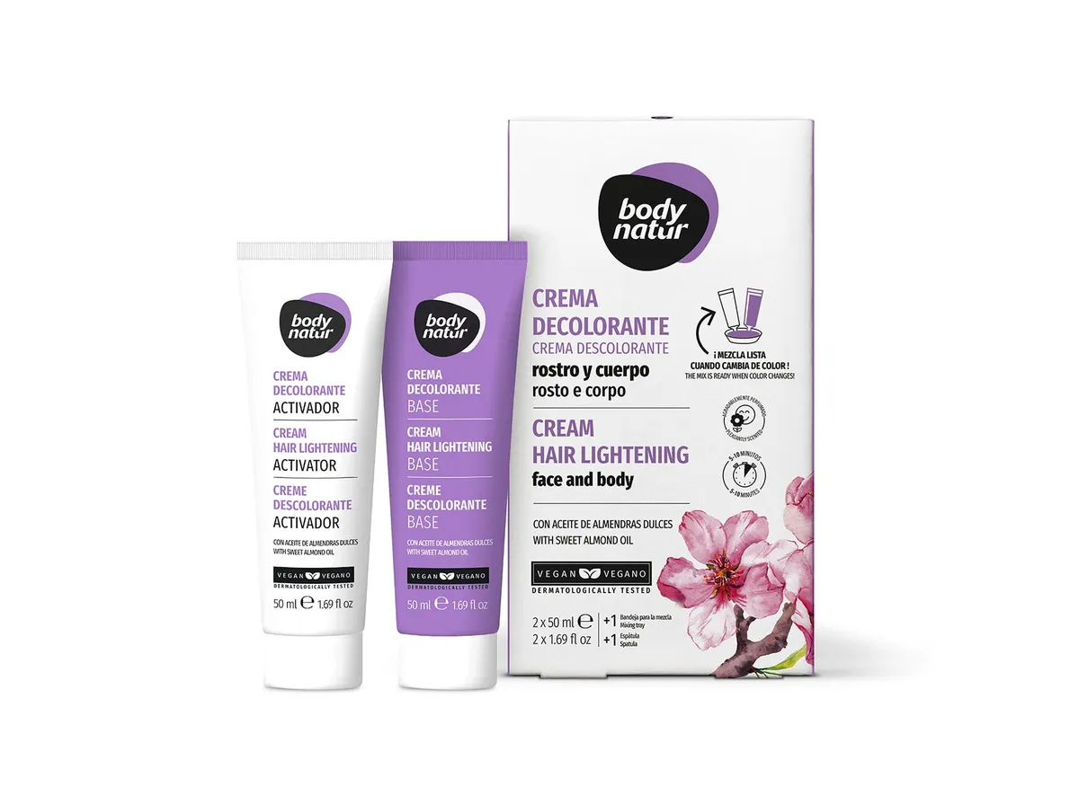 Creme descolorante rosto e corpo BODY Natur 2 x 50 ml