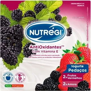 Iogurte com Pedaços de Frutos Silvestres Pack 4 embalagem 120 g - Nutrégi Antioxidantes
