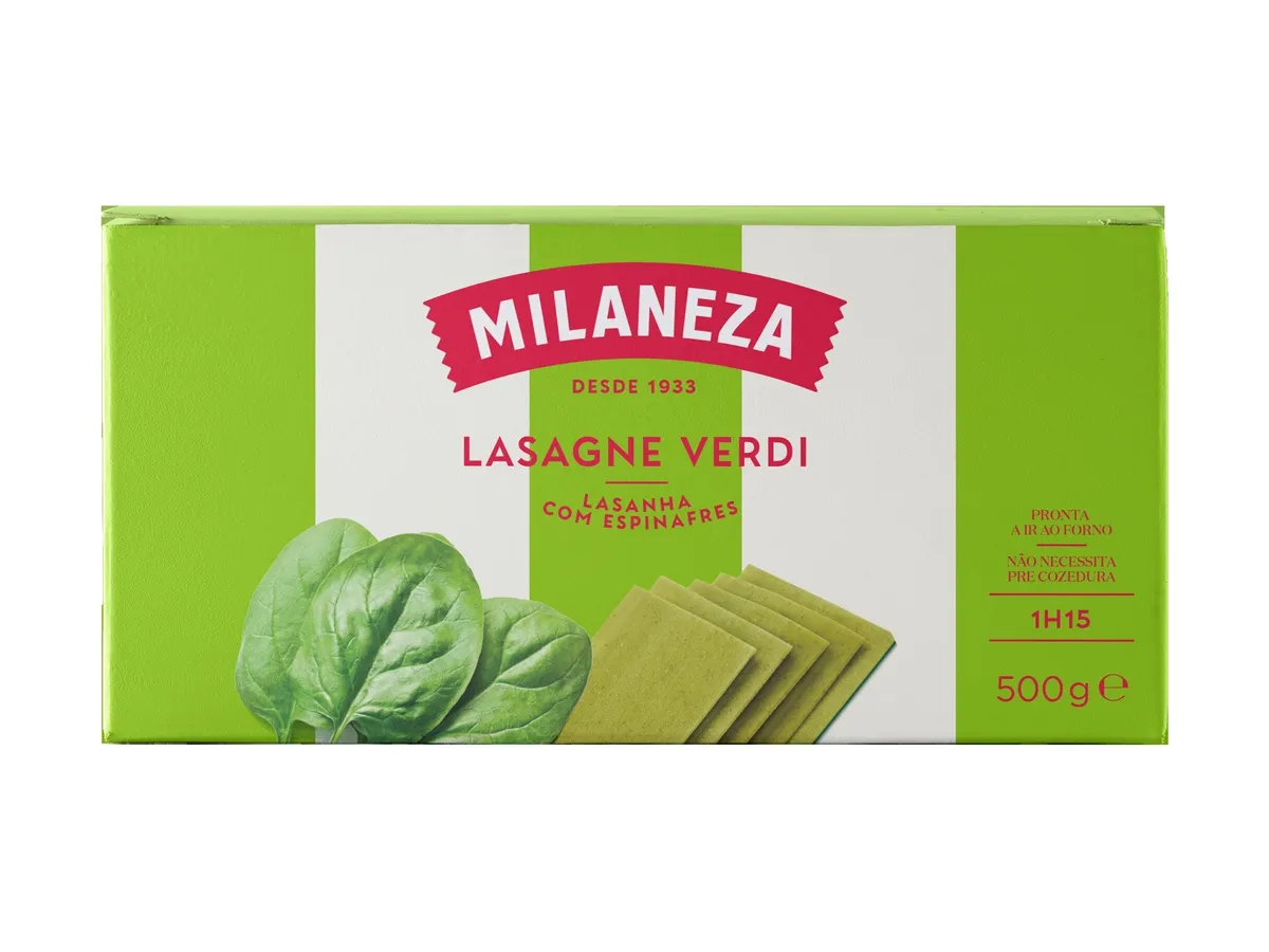 Massa lasanha Milaneza com espinafres 500 g