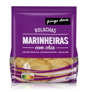 Bolachas Marinheiras com Chia Pingo Doce
