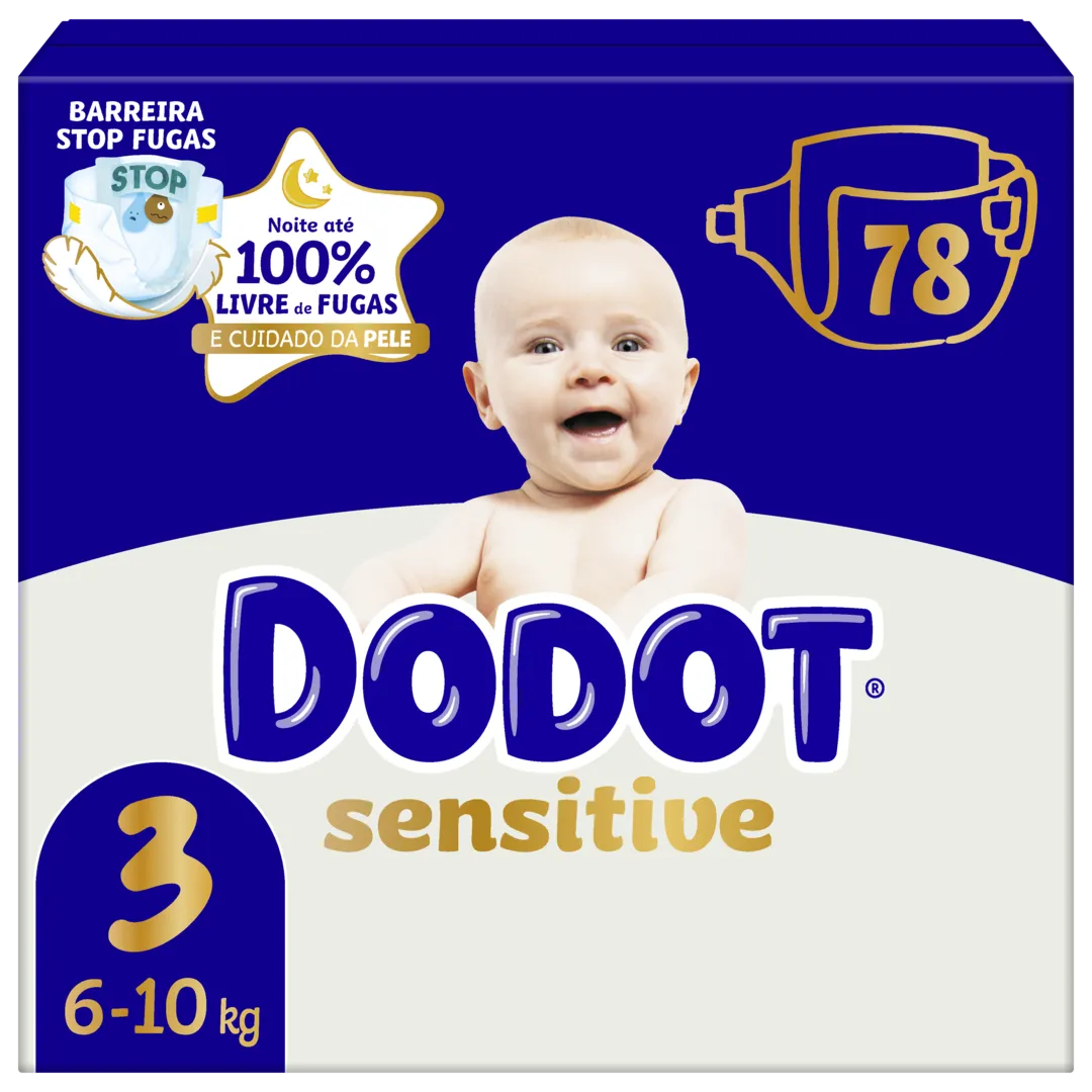 Fraldas Sensitive T3 6-10kg