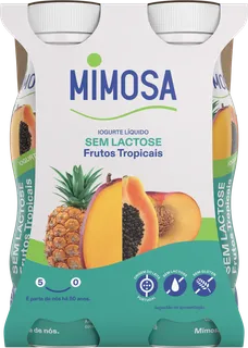 Iogurte Líquido sem Lactose Frutos Tropicais Pack 4 Mimosa