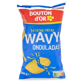 Batatas Fritas Onduladas 200g Bouton D'or