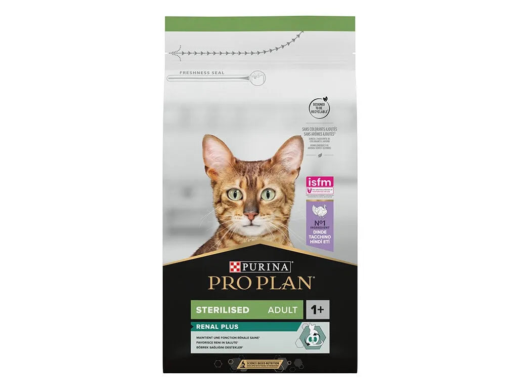 Ração gato PRO PLAN esterilizado peru 1,5 kg