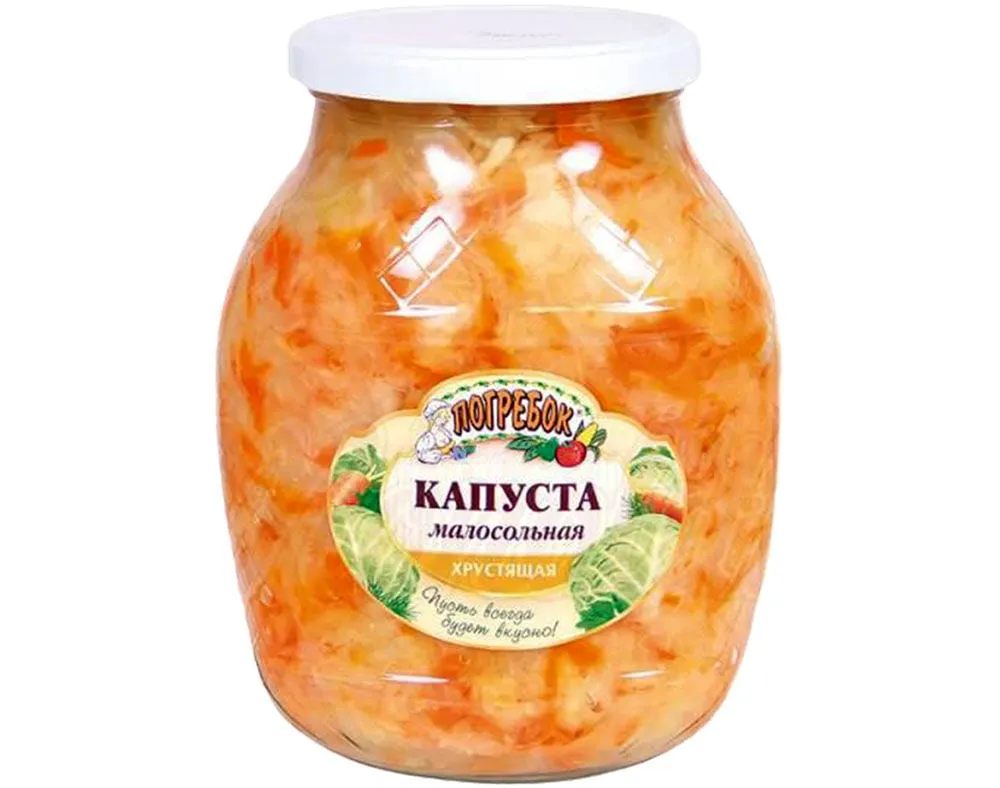 Couve Hrustyashaya branca pouco salgada 840 g