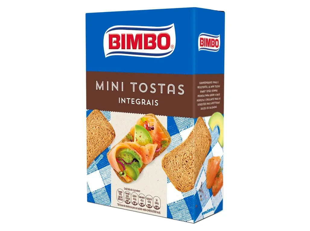 Mini tosta Bimbo integrais 100 g