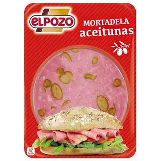 Mortadela com azeitonas fatias, 225g Elpozo