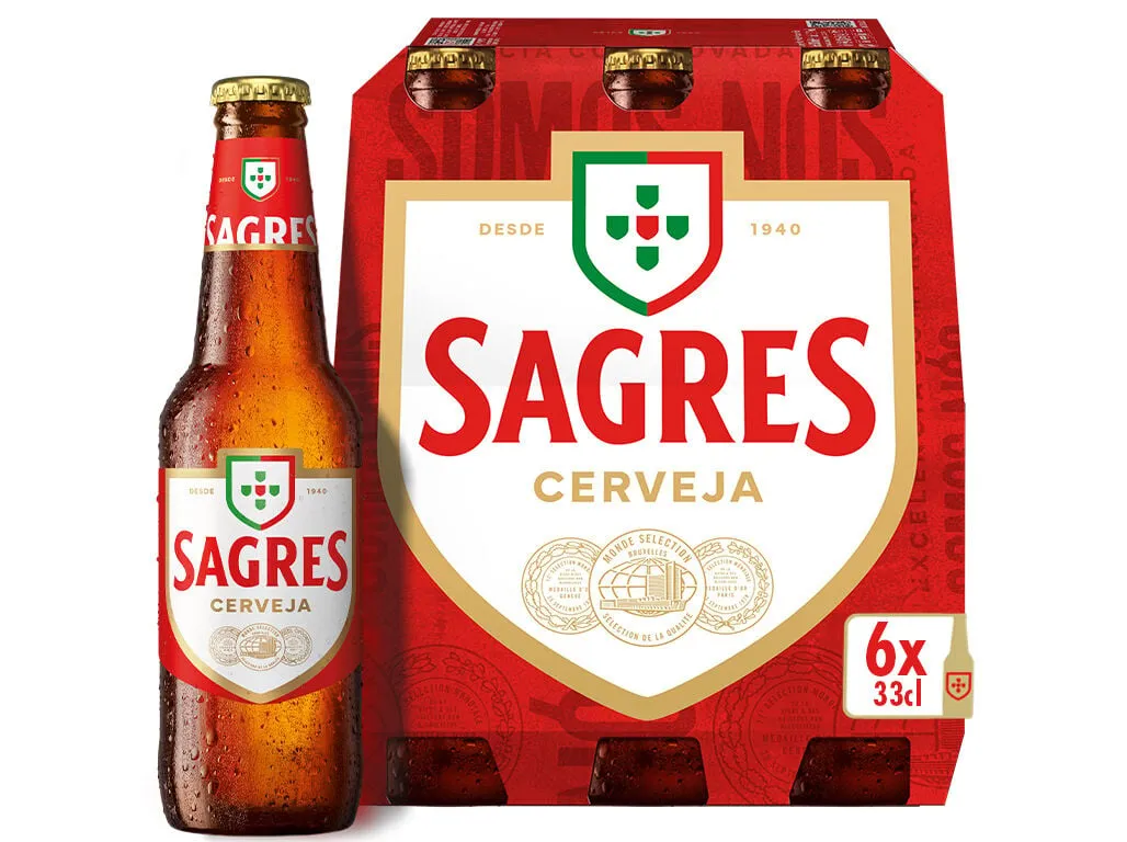 Cerveja Sagres branca 6 x 0,33 L