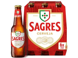 Cerveja Sagres branca 6 x 0,33 L
