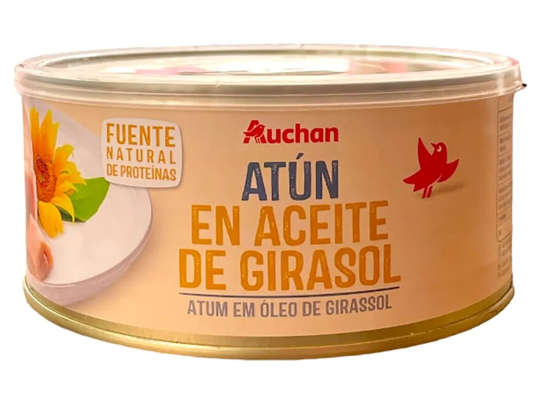 Atum em óleo de girassol Auchan 750(650)g