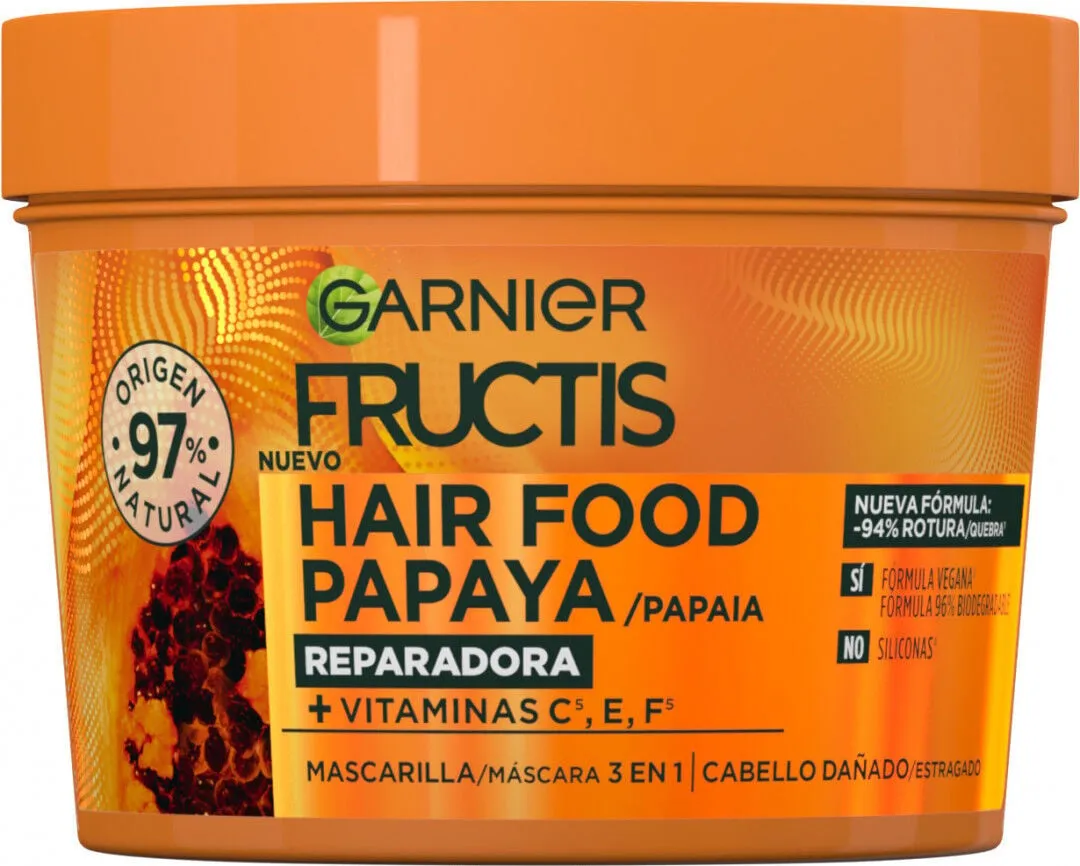 Máscara Fructis Hair Food Papaia Reparadora
