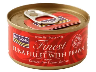 Comida húmida gato Fish4cats atum e camarão 70 g