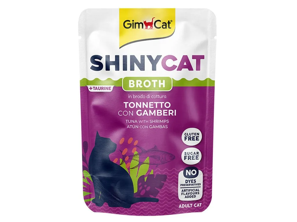 Comida húmida para gato Gimcat saqueta atum+camarão 70 g