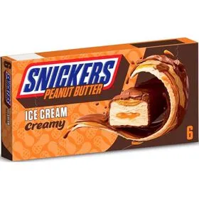 Gelado Creamy Manteiga de Amendoim Snickers
