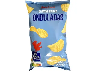 Batatas Auchan fritas onduladas girassol 200 g