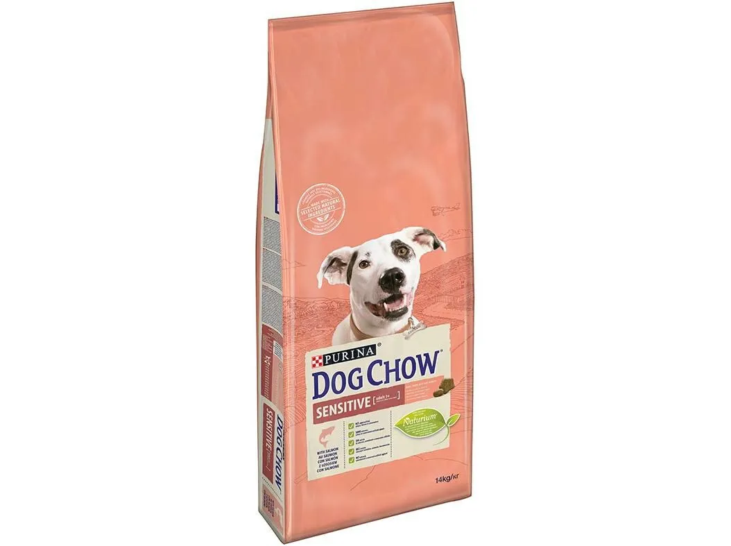 Ração para cão DOG CHOW sensitive com salmão 14 kg