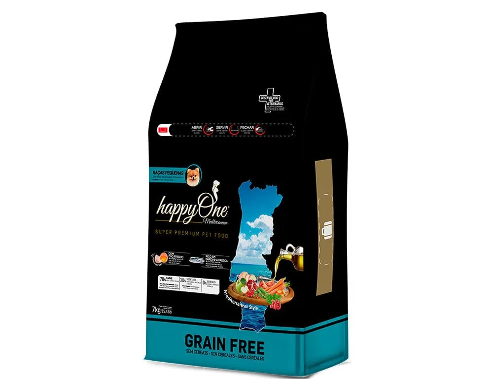 Ração cão happyone med. raças peq. sardinha 7 kg