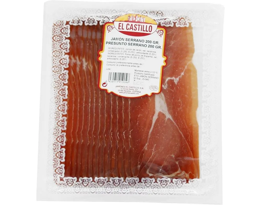 Presunto serrano reserva EL Castillo 200 g