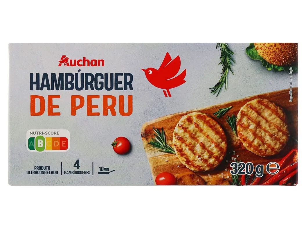 Hambúrguer de peru Auchan 4un 320 g