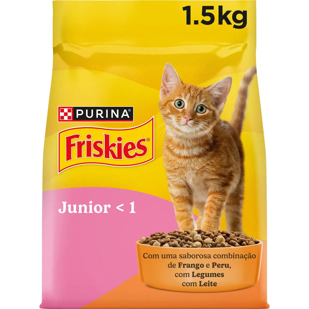 Comida Seca para Gato Júnior com Frango e Peru