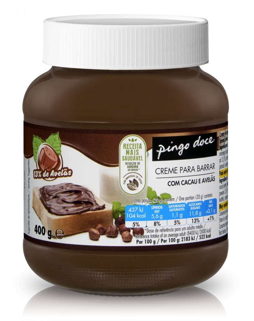 Creme para Barrar com Cacau e Avelãs
