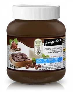 Creme para Barrar com Cacau e Avelãs Pingo Doce
