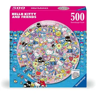 Puzzle Redondo Hello Kitty - 500 Peças - Ravensburger