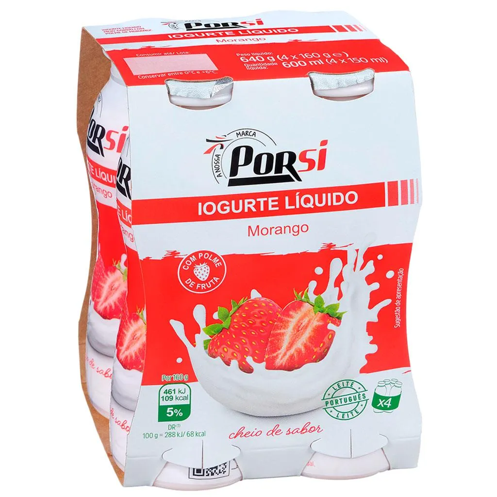Iogurte Líquido Morango 4x160g