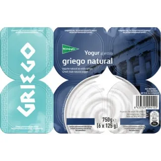 Iogurte Grego Natural Pack 6 embalagem 125 g - El Corte Inglés