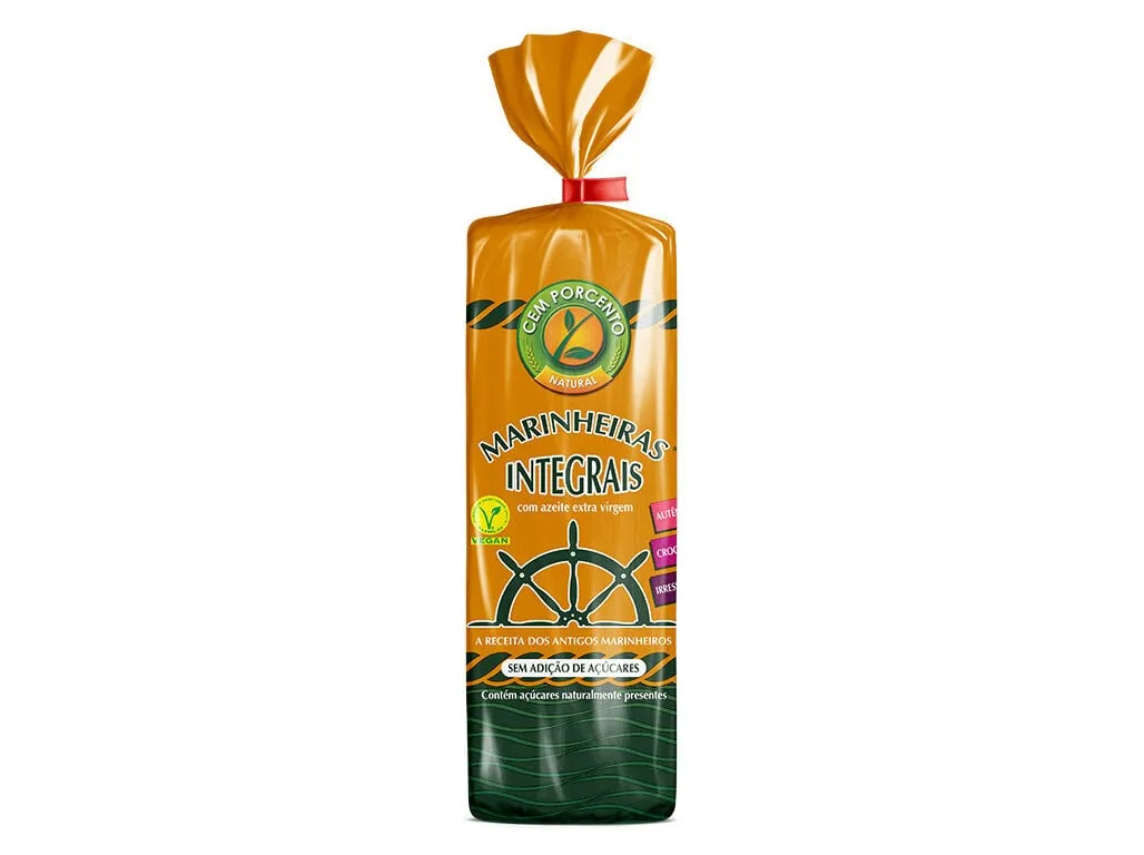 Bolachas CEM Porcento marinheiras integrais 200 g