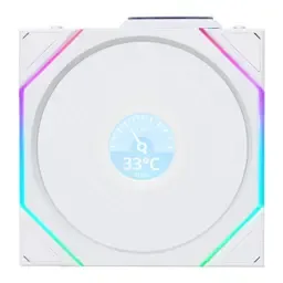Ventoinha 120mm Lian Li UNI FAN TL120 LCD Wireless RGB Reverse PWM Branca