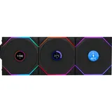 Ventoinha Lian Li UNI FAN TL120 LCD Wireless RGB PWM Preto 120mm (Pack 3)