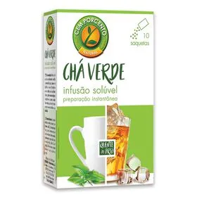 Chá Verde Saquetas Cem Porcento