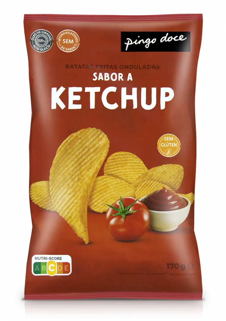 Batatas Fritas Onduladas Ketchup