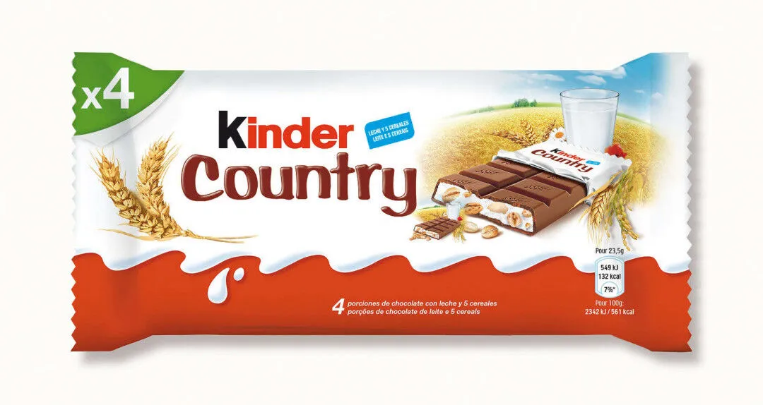 Tablete de Chocolate de Leite com Cereais Kinder Country