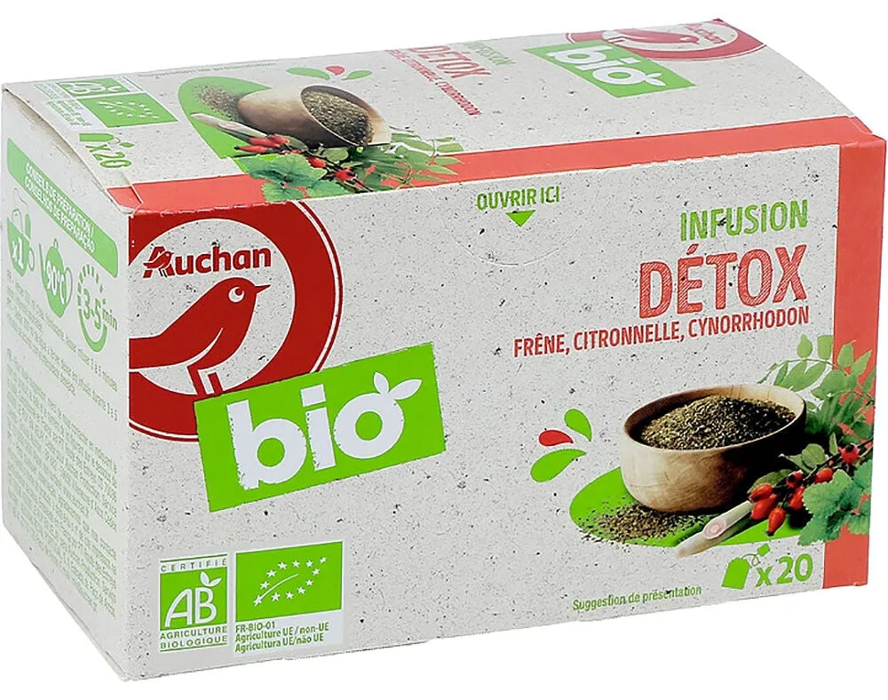 Infusão Auchan BIO detox 20 saquetas