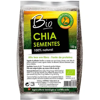 Sementes chia bio, embalagem de 150g Cemporcento
