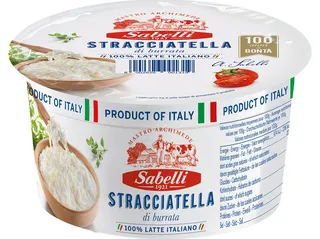 Queijo stracciatella de burrata Sabelli 140 g