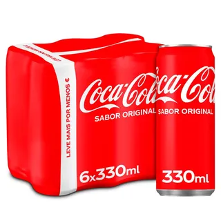 Refrigerante com Gás Cola, emb. 6 x 33 cl Coca-Cola