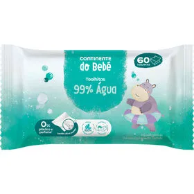 Toalhitas Bebé 99% Água Continente do Bebé