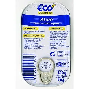 Atum Posta em Óleo Vegetal Eco+ 120g