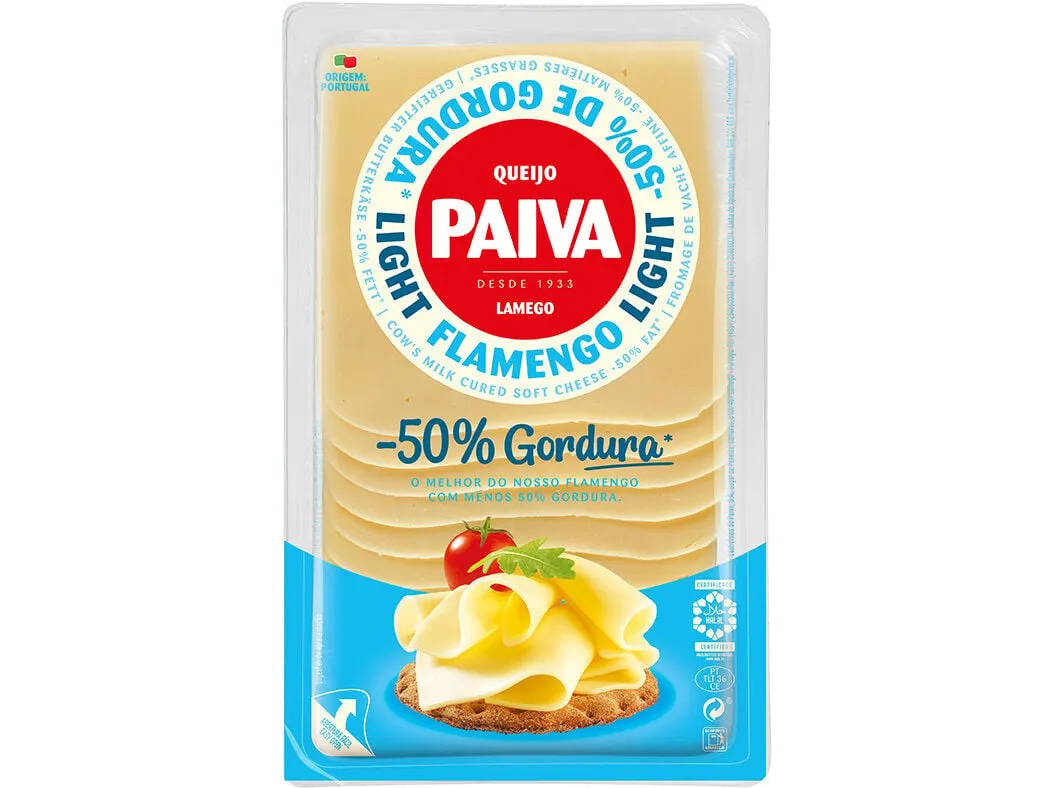 Queijo flamengo Paiva light fatias 180 g