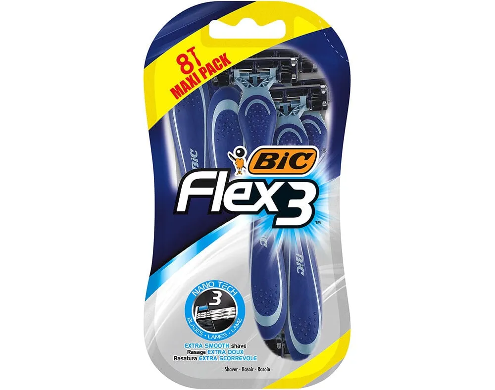 Máquina BIC descartável flex 3 comfort 8un