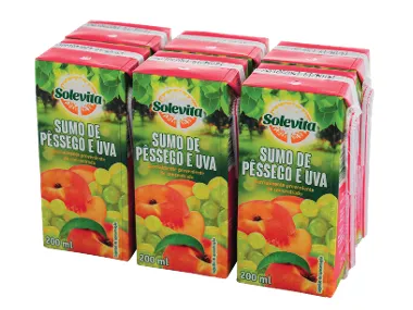Solevita Sumo de Pêssego e Uva