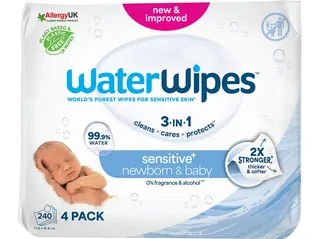 Toalhitas bébe Waterwipes biodegradáveis 4 x 60un