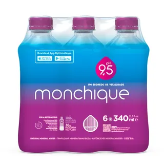 Água mineral natural, 6x0.34 l Monchique