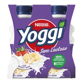 Iogurte Líquido Morango e Banana sem Lactose Yoggi